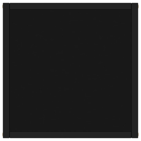 vidaXL Salontafel met zwart glas 40x40x50 cm zwart afbeelding3 - 1