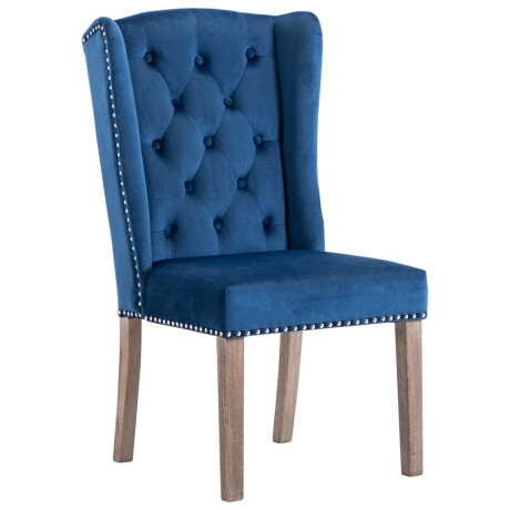 vidaXL Eetkamerstoelen 6 st fluweel blauw afbeelding3 - 1