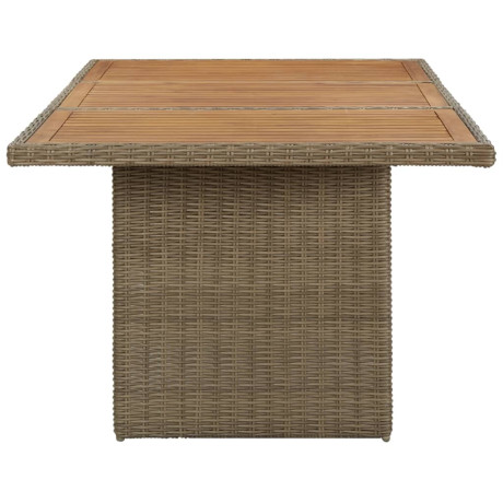 vidaXL Tuintafel 200x100x74 cm poly rattan bruin afbeelding3 - 1