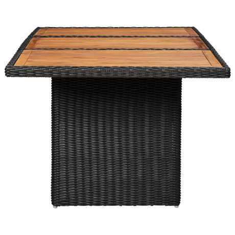 vidaXL Tuintafel 200x100x74 cm poly rattan zwart afbeelding3 - 1