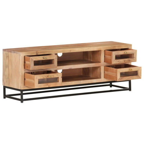 vidaXL Tv-meubel 110x30x40 cm massief acaciahout afbeelding3 - 1