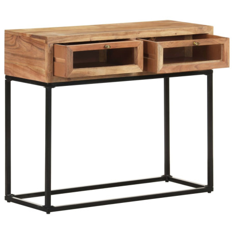 vidaXL Wandtafel 90x35x76 cm massief acaciahout afbeelding3 - 1