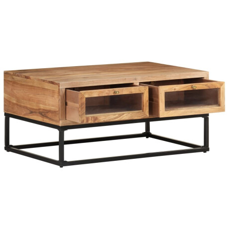 vidaXL Salontafel 90x60x40 cm massief acaciahout afbeelding3 - 1