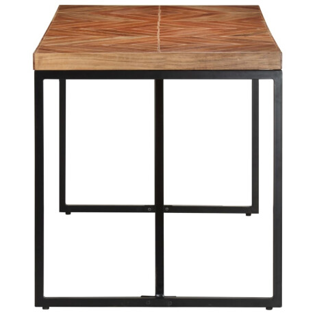 vidaXL Eettafel 140x70x76 cm massief acaciahout en mangohout afbeelding3 - 1