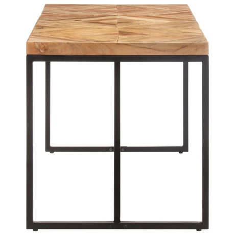vidaXL Eettafel 160x70x76 cm massief acaciahout en mangohout afbeelding3 - 1