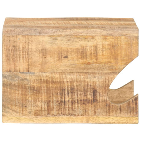 vidaXL Wandfietsenrek 35x25x25 cm massief ruw mangohout afbeelding3 - 1