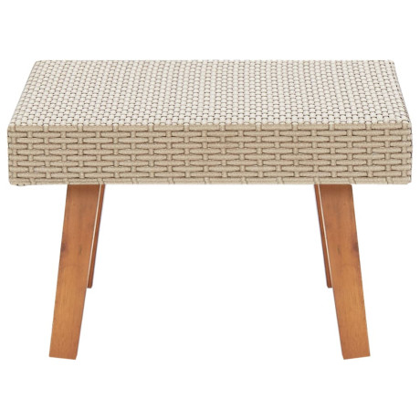 vidaXL Tuintafel poly rattan beige afbeelding3 - 1