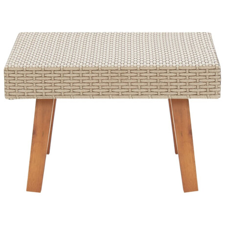 vidaXL Tuintafel poly rattan beige afbeelding3 - 1