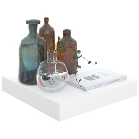 vidaXL Wandschappen zwevend 2 st 23x23,5x3,8 cm MDF hoogglans wit afbeelding3 - 1