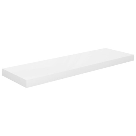 vidaXL Wandschappen zwevend 2 st 80x23,5x3,8 cm MDF hoogglans wit afbeelding3 - 1
