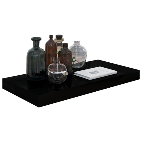 vidaXL Wandschappen zwevend 4 st 50x23x3,8 cm MDF hoogglans zwart afbeelding3 - 1