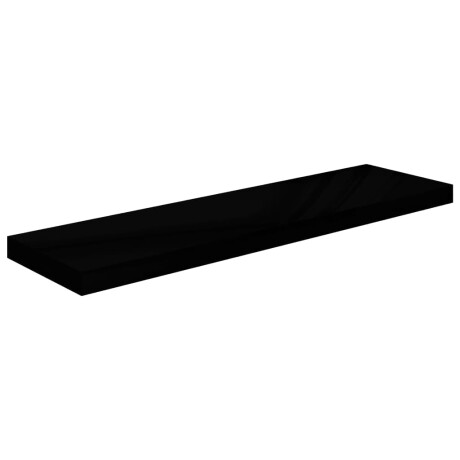 vidaXL Wandschappen zwevend 2 st 90x23,5x3,8 cm MDF hoogglans zwart afbeelding3 - 1