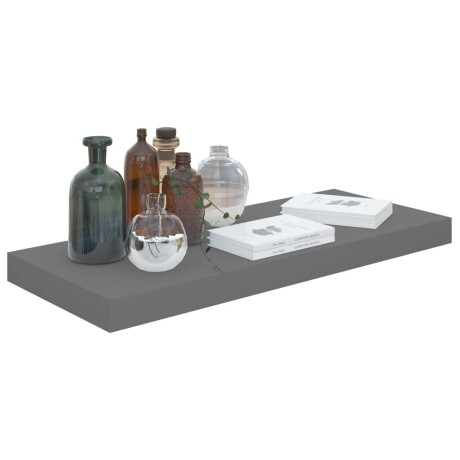 vidaXL Wandschappen zwevend 4 st 60x23,5x3,8 cm MDF hoogglans grijs afbeelding3 - 1