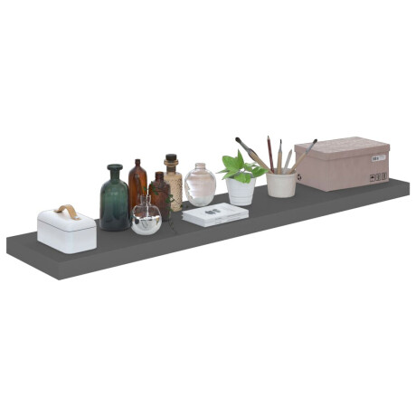 vidaXL Wandschappen zwevend 4 st 120x23,5x3,8 cm MDF hoogglans grijs afbeelding3 - 1