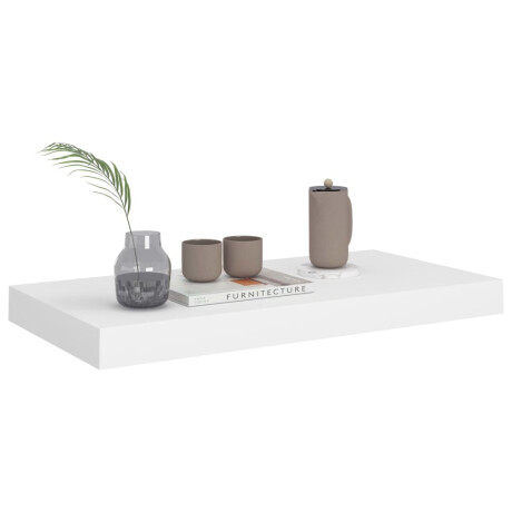 vidaXL Wandschap zwevend 50x23x3,8 cm MDF wit afbeelding3 - 1