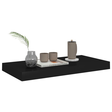 vidaXL Wandschap zwevend 50x23x3,8 cm MDF zwart afbeelding3 - 1