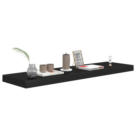 vidaXL Wandschap zwevend 90x23,5x3,8 cm MDF zwart afbeelding3 - 1