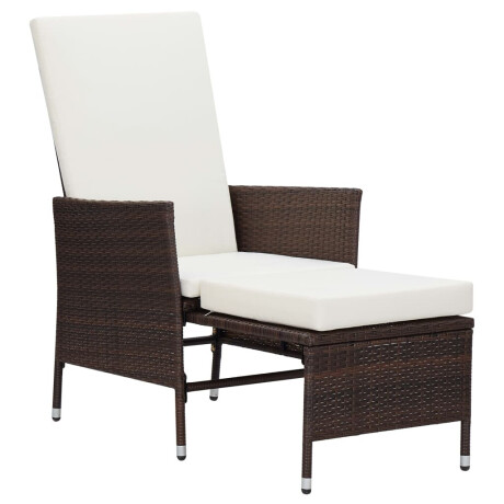 vidaXL 2-delige Loungeset met kussens poly rattan bruin afbeelding3 - 1