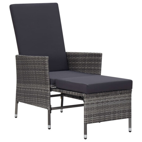 vidaXL 2-delige Loungeset met kussens poly rattan grijs afbeelding3 - 1