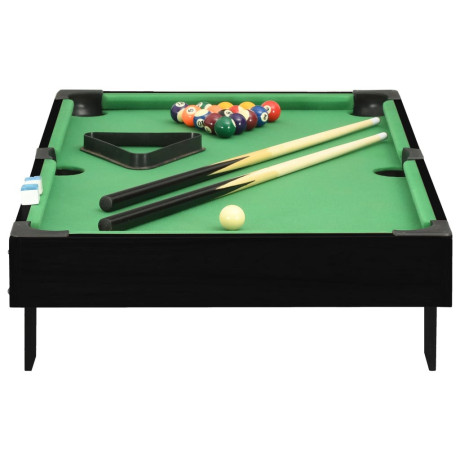 vidaXL Minipooltafel 3 Feet 92x52x19 cm zwart en groen afbeelding3 - 1