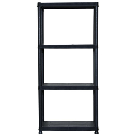 vidaXL Opbergrek 4-laags 61x30,5x130 cm kunststof zwart afbeelding3 - 1
