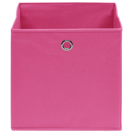 vidaXL Opbergboxen 10 st 28x28x28 cm nonwoven stof roze afbeelding3 - 1