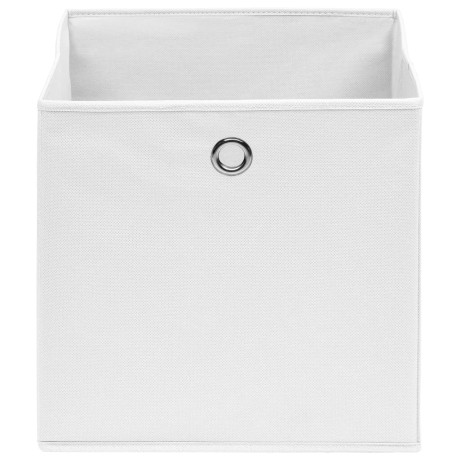 vidaXL Opbergboxen 10 st 28x28x28 cm nonwoven stof wit afbeelding3 - 1