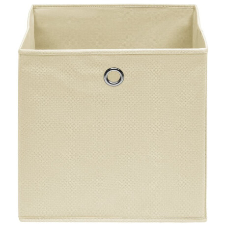 vidaXL Opbergboxen 10 st 28x28x28 cm nonwoven stof crèmekleurig afbeelding3 - 1