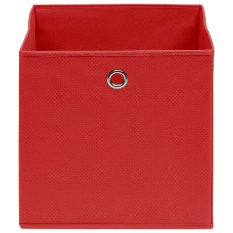 vidaXL Opbergboxen 10 st 28x28x28 cm nonwoven stof rood afbeelding3 - 1
