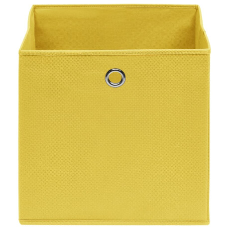 vidaXL Opbergboxen 4 st 28x28x28 cm nonwoven stof geel afbeelding3 - 1