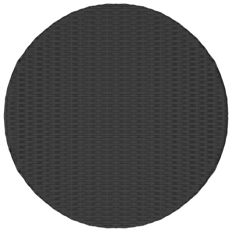 vidaXL Tuintafel 70x70x73 cm poly rattan zwart afbeelding3 - 1