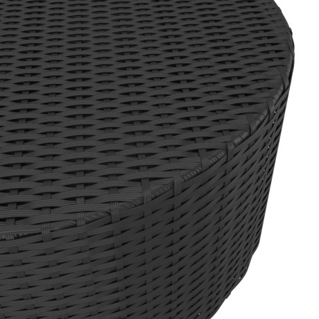 vidaXL Salontafel 68x68x30 cm poly rattan zwart afbeelding3 - 1