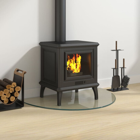 vidaXL Glasplaat voor open haard half rond 800x500 mm afbeelding3 - 1