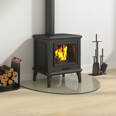 vidaXL Glasplaat voor openhaard half rond 800x600 mm afbeelding3 - 1