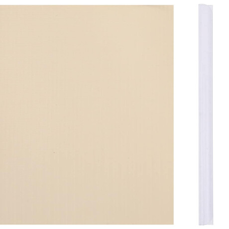 vidaXL Tuinscherm 35x0,19 m PVC crème afbeelding3 - 1