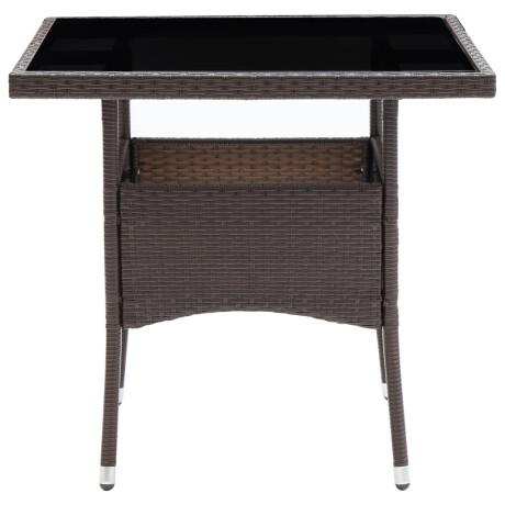 vidaXL Tuintafel poly rattan bruin afbeelding3 - 1