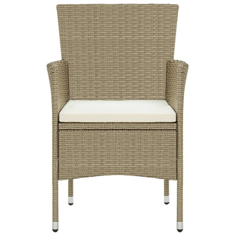 vidaXL Tuinstoelen 2 st poly rattan beige afbeelding3 - 1