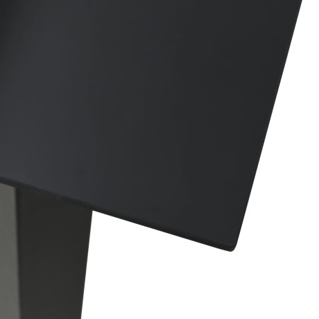 vidaXL Tuintafel 80x80x74 cm staal en glas zwart afbeelding3 - 1