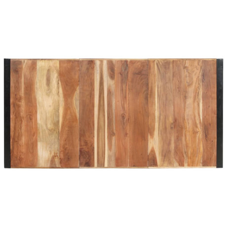 vidaXL Eettafel 200x100x75 cm massief hout met sheesham afwerking afbeelding3 - 1