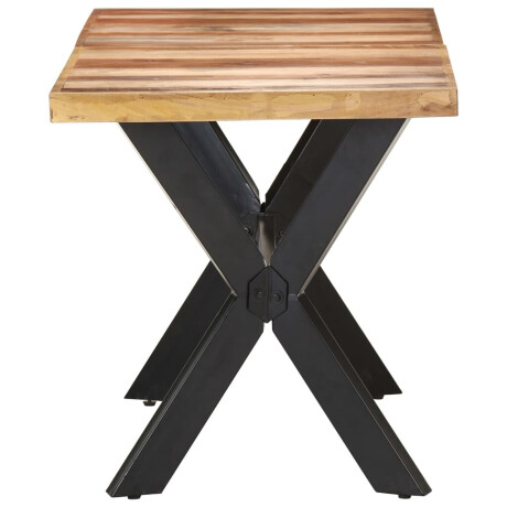vidaXL Eettafel 140x70x75 cm massief hout met honingkleurige afwerking afbeelding3 - 1