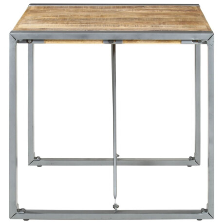 vidaXL Eettafel 80x80x75 cm ruw mangohout afbeelding3 - 1