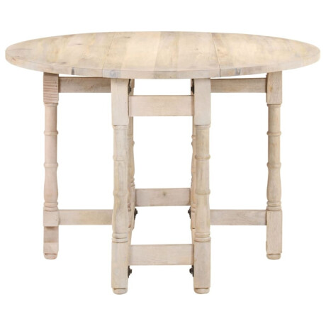 vidaXL Eettafel rond 110x76 cm massief mangohout afbeelding3 - 1