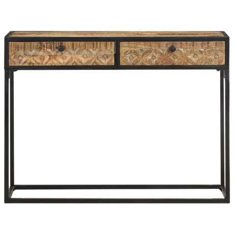 vidaXL Wandtafel 100x35x75 cm massief mangohout afbeelding3 - 1