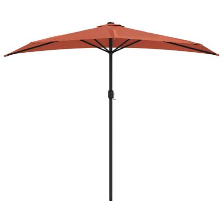 vidaXL Balkonparasol half met aluminium paal 270x144x222 cm terracotta afbeelding3 - 1