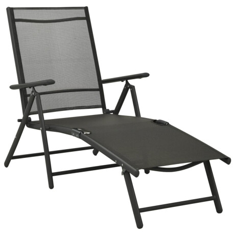 vidaXL 3-delige Loungeset textileen en aluminium zwart afbeelding3 - 1