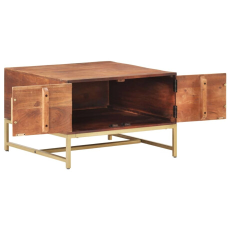 vidaXL Salontafel 67x67x45 cm massief mangohout honingbruin afbeelding3 - 1