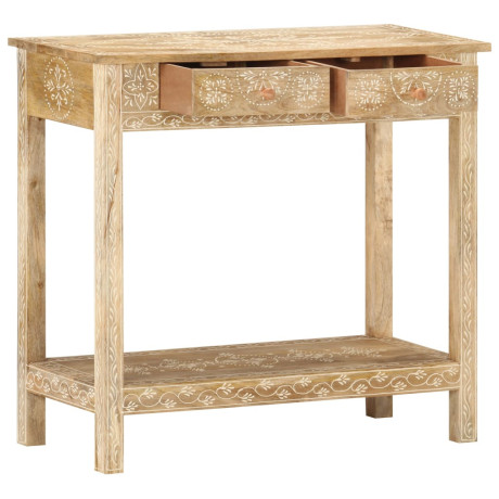 vidaXL Wandtafel 80x35x74 cm massief mangohout afbeelding3 - 1
