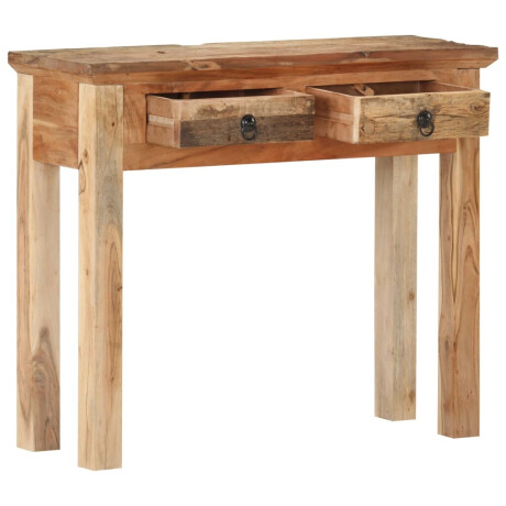 vidaXL Wandtafel 90,5x30x75 cm massief acaciahout en gerecycled hout afbeelding3 - 1