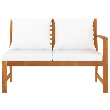vidaXL Tuinbank met crèmekleurig kussen 114,5 cm massief acaciahout afbeelding3 - 1