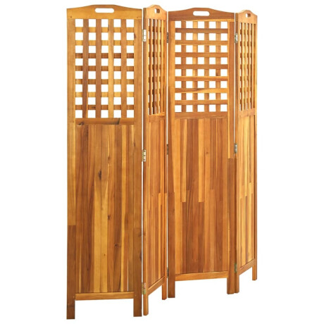 vidaXL Kamerscherm met 4 panelen 161x2x170 cm massief acaciahout afbeelding3 - 1